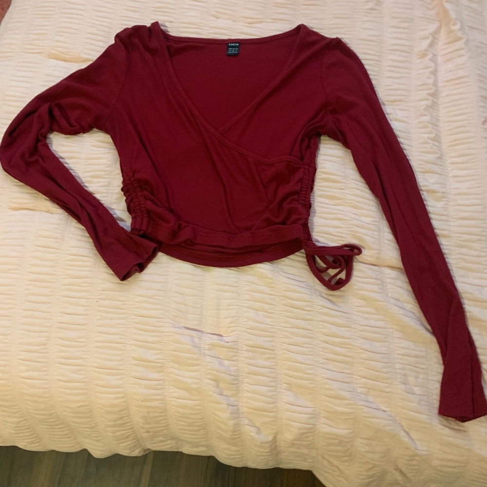 Red fitted shirt